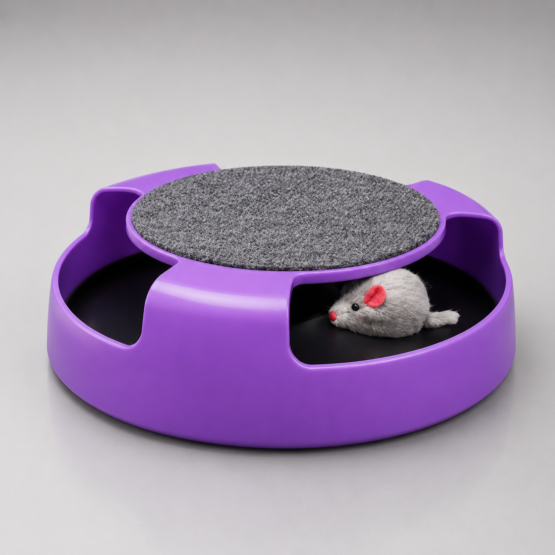 Cat scratcher with mouse toy