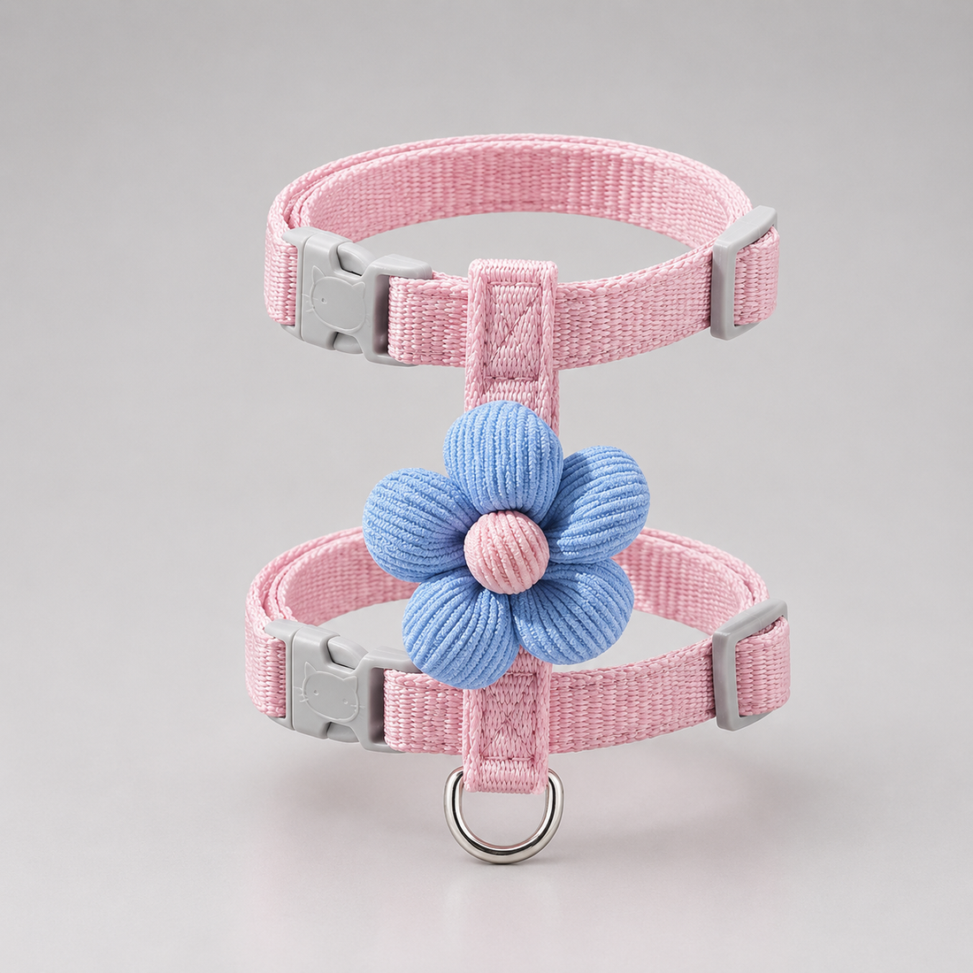 Cat flower harness with leash for walking