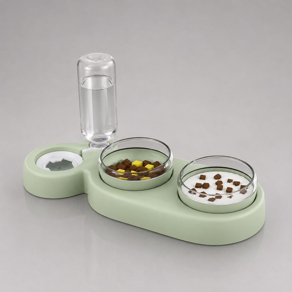 3-in-1 rotatable pet feeder bowl set – multi-bowl feeding station for dogs India