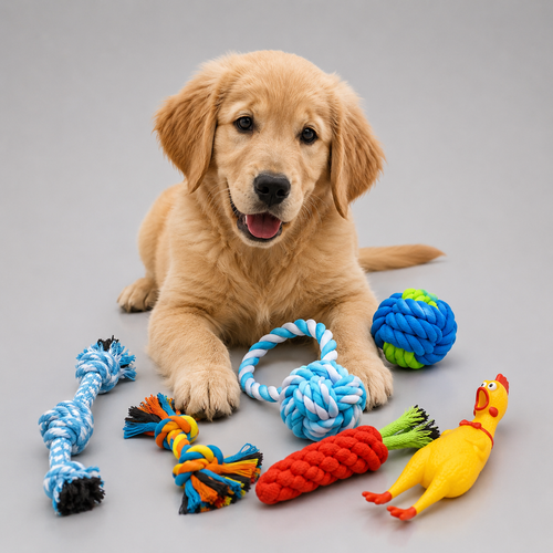 Dog toy combo pack 6 pieces – interactive play set for puppies and dogs