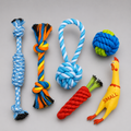 6-in-1 dog toy combo set – rope ball squeaky chew toys for dogs India