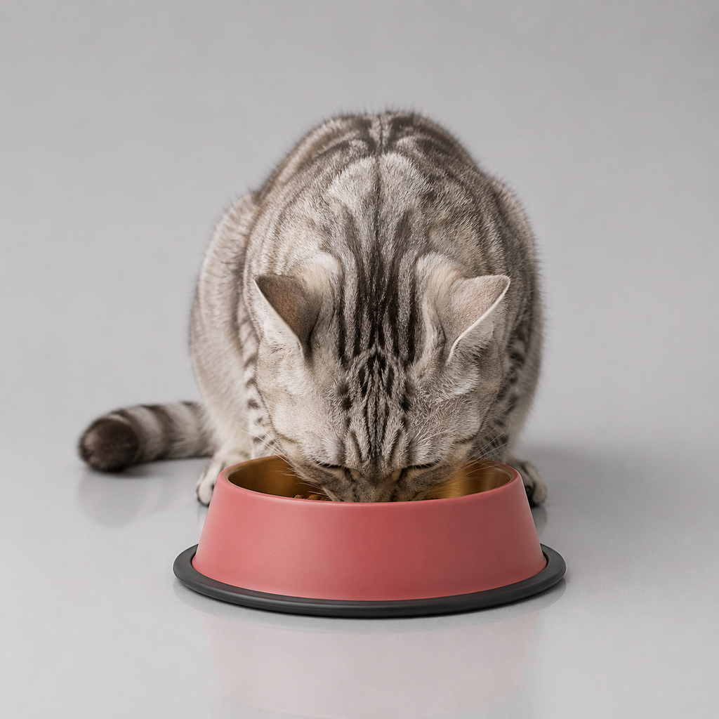 Set of 2 anti-skid steel pet bowls – durable non-slip feeding bowls for cats and dogs