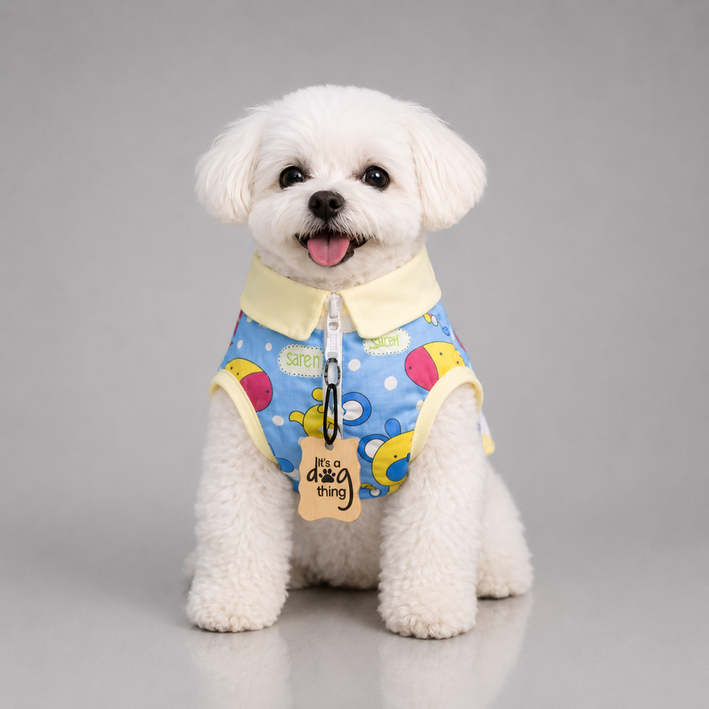 Small dog cartoon t-shirt – soft cotton printed tee for puppies