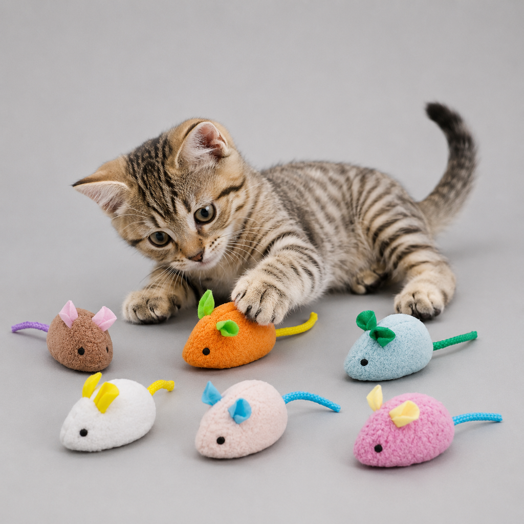 Catnip plush toy for cats – interactive stuffed kitten toy