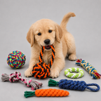 Rope tug toy set for dogs – durable chew and pull toy for puppies
