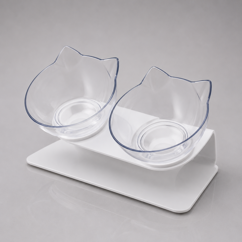 Elevated double feeding bowl set for dogs – raised food and water bowls India