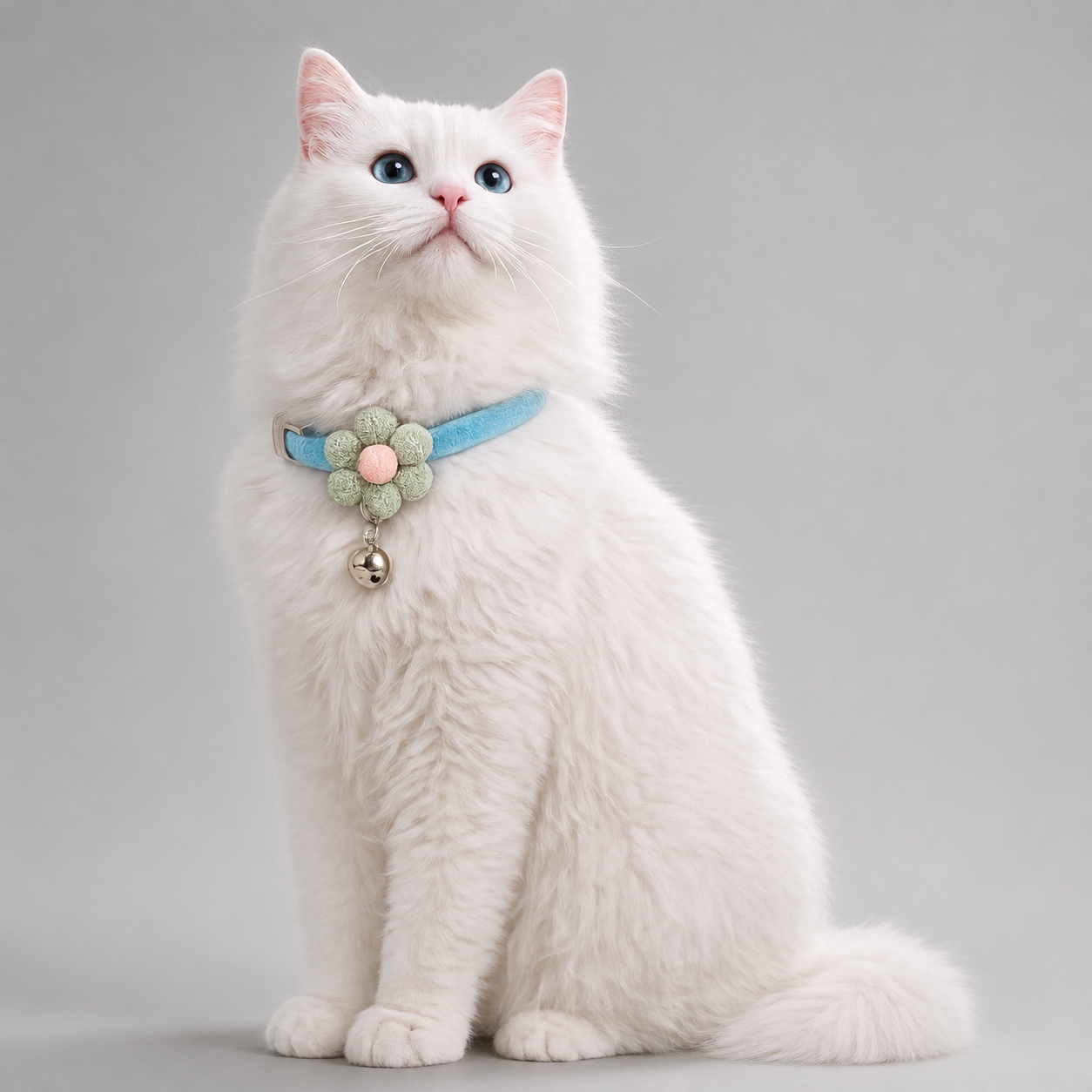 Floral cat collar with safety bell – lightweight kitten neck collar India