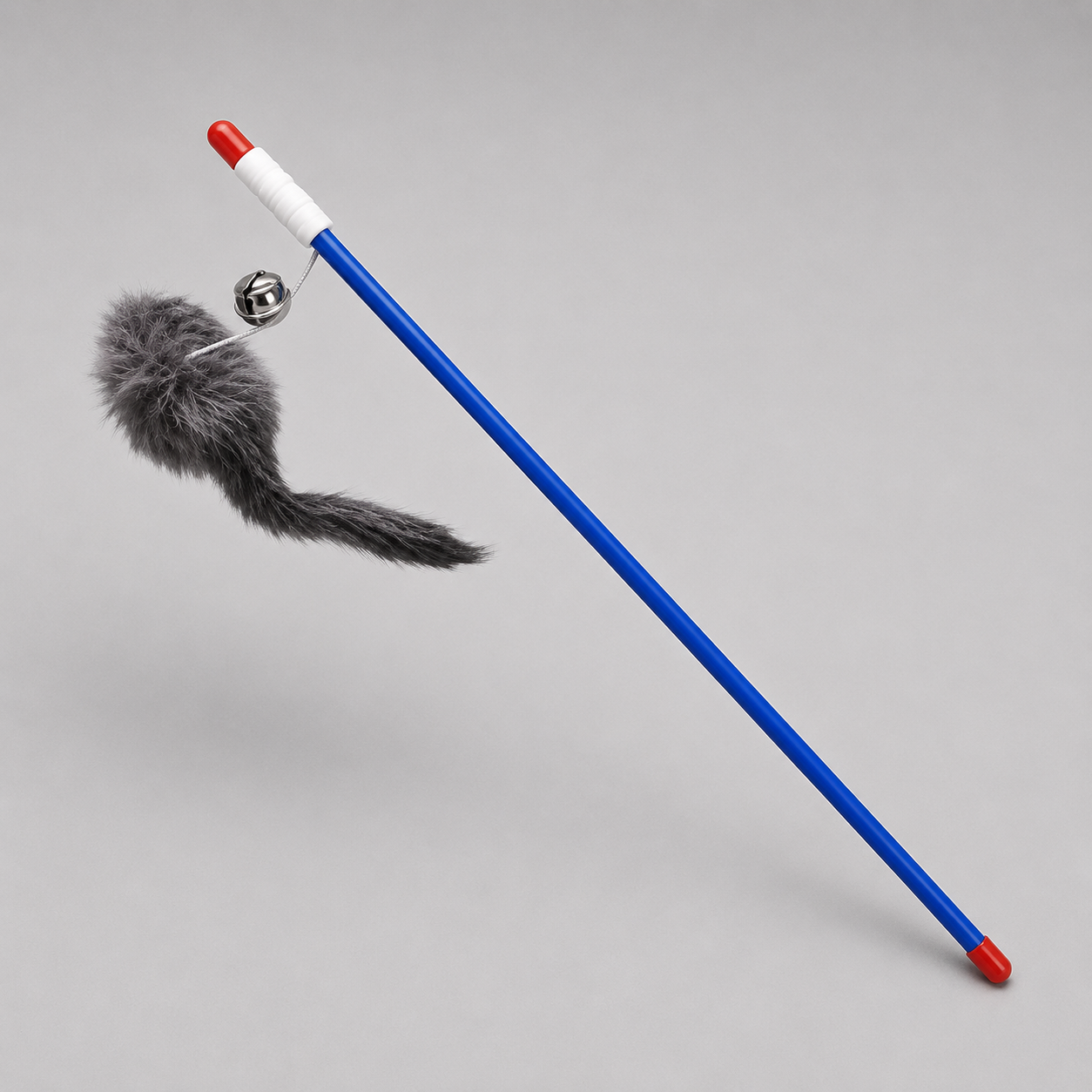 Furry mouse wand cat toy – interactive teaser toy for cats and kittens India
