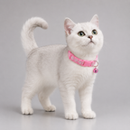 Bow and bell cat collar – adjustable soft collar for cats and kittens