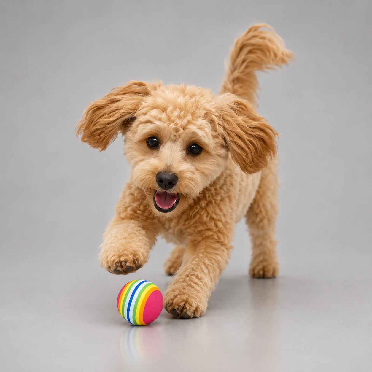 Colorful pet-friendly bouncy ball – durable rubber fetch toy for dogs