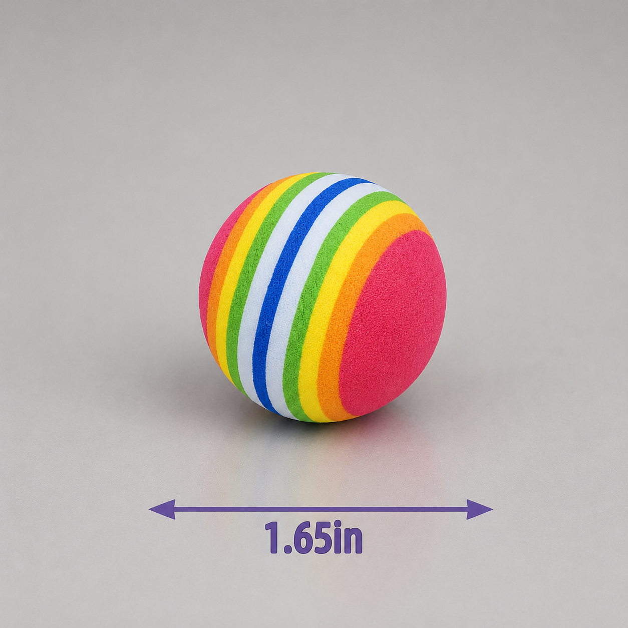 Rainbow solid bouncy ball for pets – safe fetch toy for dogs and cats India