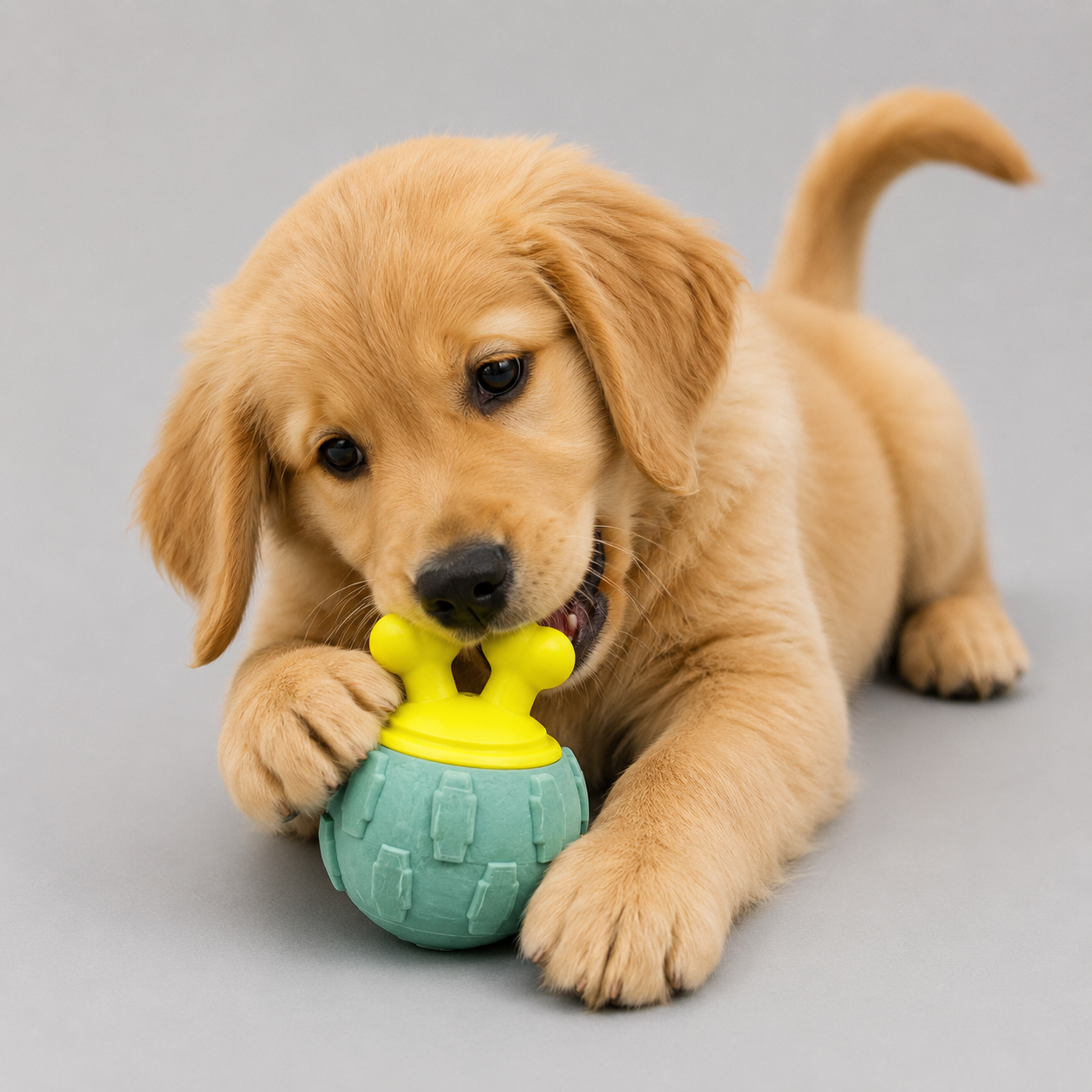 Squeaky toy with horn for dogs – durable interactive puppy chew toy