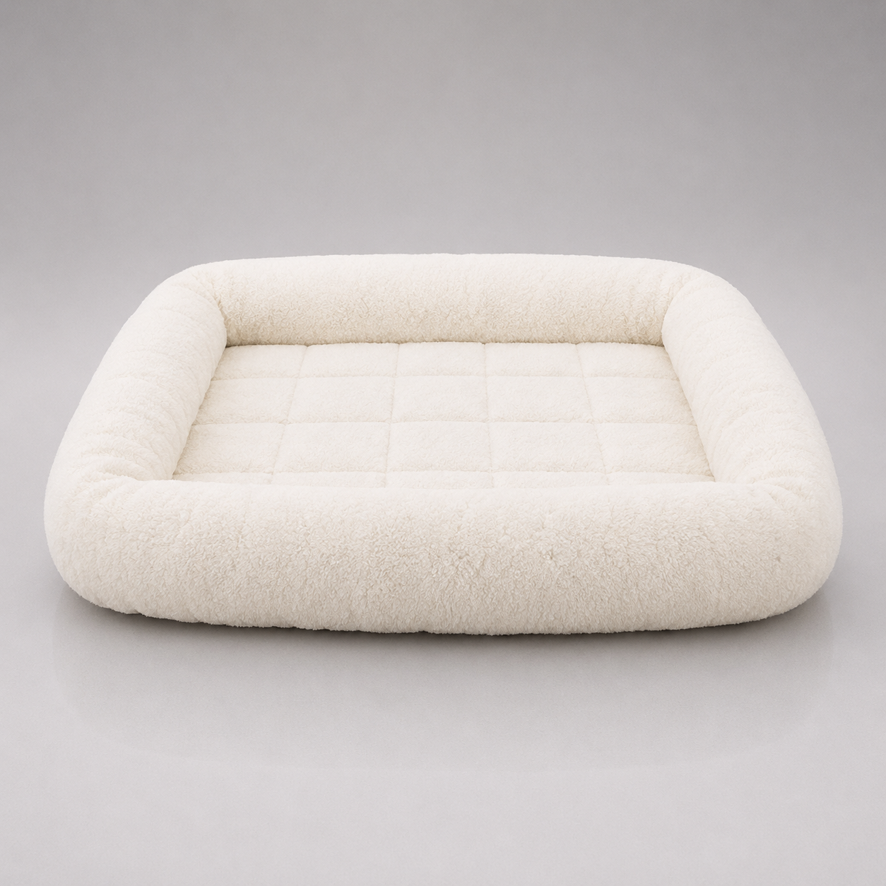 Wool faux fur rectangle pet bed – soft warm sleeping mat for dogs and cats India